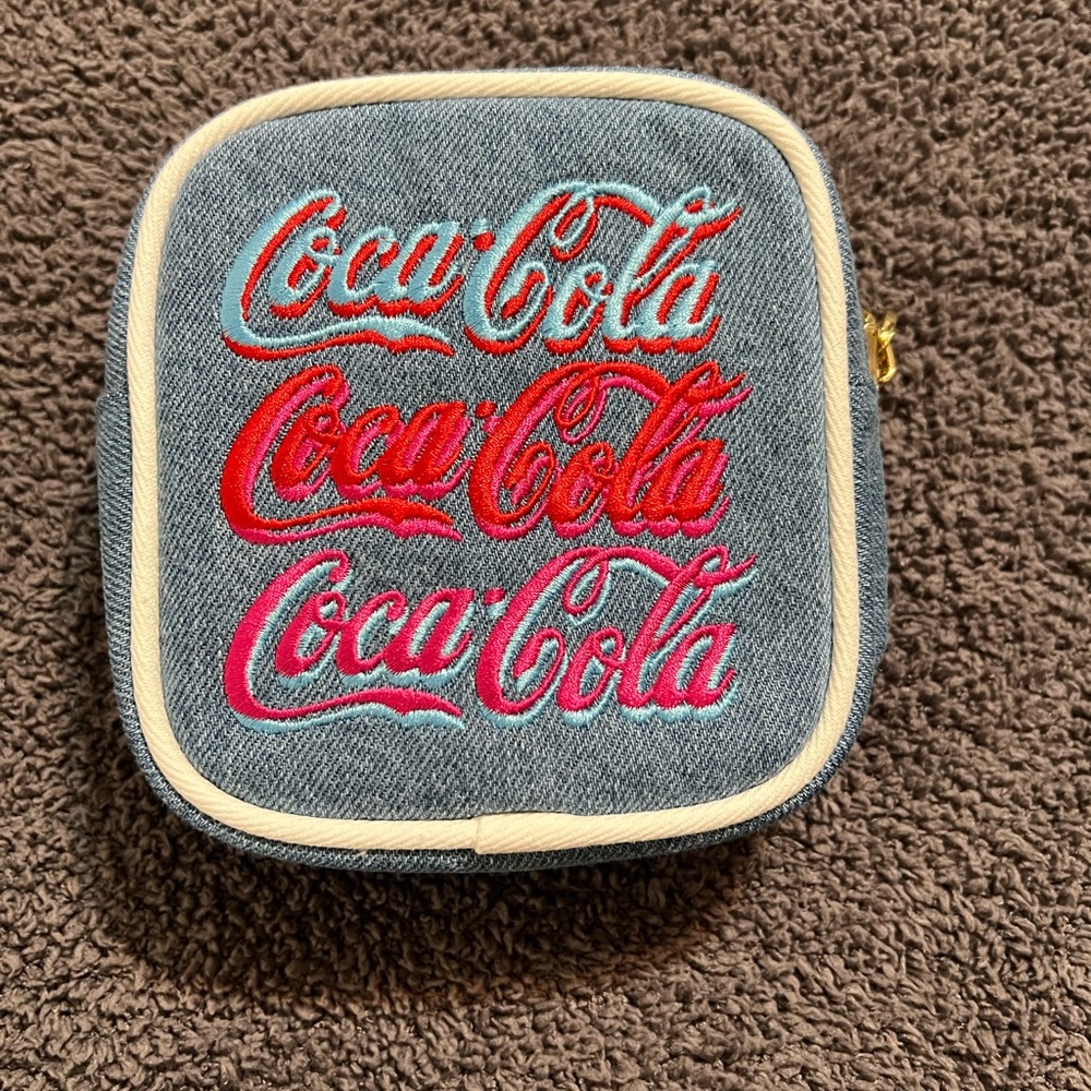 Stoney Clover Lane Coca Cola Denim Mini Pouch